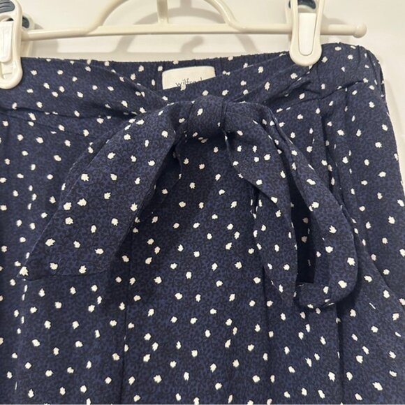 Aritzia Wilfred Palazzo Blue White Patterned Wide Leg Pants Size Medium Womens - Picture 4 of 12